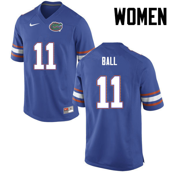 Women Florida Gators #11 Neiron Ball College Football Jerseys-Blue